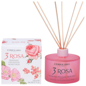 3 ROSAS AMBIENTADOR MIKADO 200ML L`ERBOLARIO